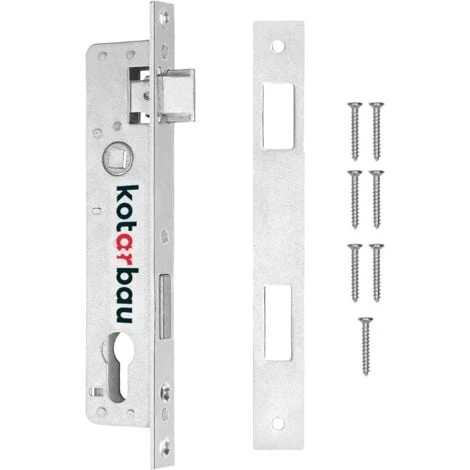 KOTARBAU Serrure à Larder 90/20 Mm, DIN Droite Et Gauche, Pour Porte, à Cylindre Profilé Et à Cadre Tubulaire, Avec Contre-plaque, En Acier Galvanisé, De Qualité Supérieure, Inoxydable 1 KOTARBAU Serrure à Larder 90/20 Mm, DIN Droite Et Gauche, Pour Porte, à Cylindre Profilé Et à Cadre Tubulaire, Avec Contre-plaque, En Acier Galvanisé, De Qualité Supérieure, Inoxydable
