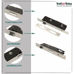 KOTARBAU Serrure à Mortaise 85 X 35 Mm Pour Cylindre Profilé Universel Droit Et Gauche -Rapid Soldes Boutique 88142637 3