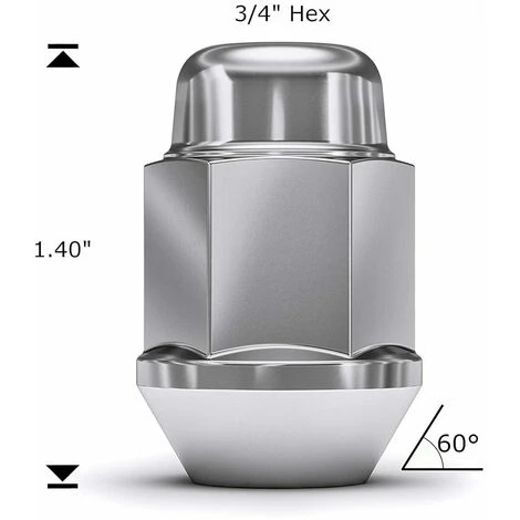 1707S-20AM Chromé M12x1.50 Écrou De Roue Borgne Bombé, 20 Pièces (lot De 1) 2 1707S-20AM Chromé M12x1.50 Écrou De Roue Borgne Bombé, 20 Pièces (lot De 1) – Image 2