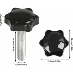 Rabais 10Pcs Boutons De Serrage M8 X 40mm Vis à Tête Moletée, Bouton à Main Fileté Ecrou En Etoile Boulon De Serrage De Filetage M8 Avec Ecrou, Boutons De Serrage De Filetage Avec Poignée 7 Rabais 10Pcs Boutons De Serrage M8 X 40mm Vis à Tête Moletée, Bouton à Main Fileté Ecrou En Etoile Boulon De Serrage De Filetage M8 Avec Ecrou, Boutons De Serrage De Filetage Avec Poignée -Rapid Soldes Boutique 88951598 3