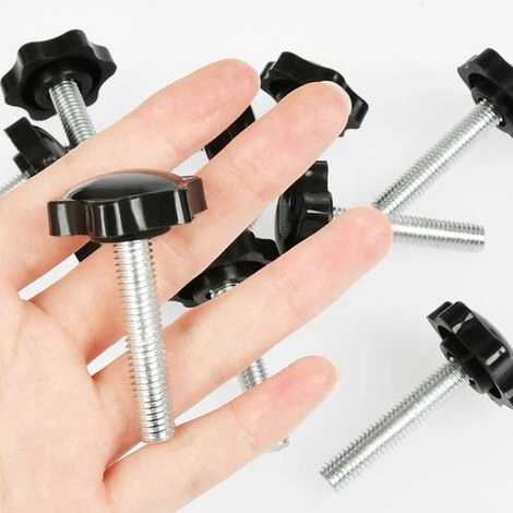 Rabais 10Pcs Boutons De Serrage M8 X 40mm Vis à Tête Moletée, Bouton à Main Fileté Ecrou En Etoile Boulon De Serrage De Filetage M8 Avec Ecrou, Boutons De Serrage De Filetage Avec Poignée 4 Rabais 10Pcs Boutons De Serrage M8 X 40mm Vis à Tête Moletée, Bouton à Main Fileté Ecrou En Etoile Boulon De Serrage De Filetage M8 Avec Ecrou, Boutons De Serrage De Filetage Avec Poignée – Image 4