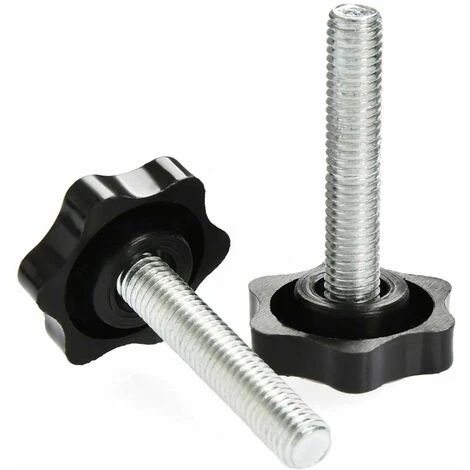 Rabais 10Pcs Boutons De Serrage M8 X 40mm Vis à Tête Moletée, Bouton à Main Fileté Ecrou En Etoile Boulon De Serrage De Filetage M8 Avec Ecrou, Boutons De Serrage De Filetage Avec Poignée 5 Rabais 10Pcs Boutons De Serrage M8 X 40mm Vis à Tête Moletée, Bouton à Main Fileté Ecrou En Etoile Boulon De Serrage De Filetage M8 Avec Ecrou, Boutons De Serrage De Filetage Avec Poignée – Image 5