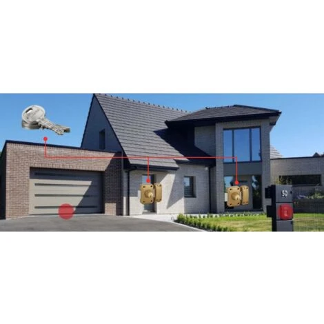 THIRARD - Paire De Verrous Capital Pour Porte D'entrée, Cylindre Double Entrée HG 45mm, S'entrouvrant, 6 Clés 3 THIRARD - Paire De Verrous Capital Pour Porte D'entrée, Cylindre Double Entrée HG 45mm, S'entrouvrant, 6 Clés – Image 3