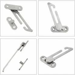 Lot De 2 Entrebâilleurs De Fenêtre UPVC En Acier Inoxydable 304 Avec Crochets Pour Fenêtre De Gauche Et De Droite 7 Lot De 2 Entrebâilleurs De Fenêtre UPVC En Acier Inoxydable 304 Avec Crochets Pour Fenêtre De Gauche Et De Droite -Rapid Soldes Boutique 89067067 3