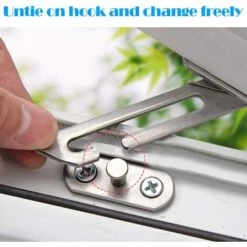 Lot De 2 Entrebâilleurs De Fenêtre UPVC En Acier Inoxydable 304 Avec Crochets Pour Fenêtre De Gauche Et De Droite 8 Lot De 2 Entrebâilleurs De Fenêtre UPVC En Acier Inoxydable 304 Avec Crochets Pour Fenêtre De Gauche Et De Droite -Rapid Soldes Boutique 89067067 4