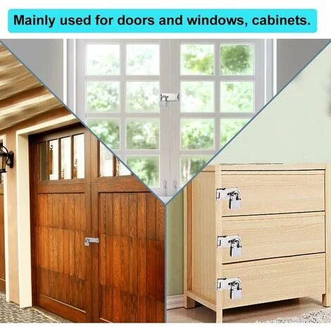 2 Pcs Porte Cadenas En Acier Inoxydable 5 Pouces Fermoir Cadenas Antirouille Durable Avec Vis Loquet De Porte Robustes Anti-corrosion Pour Portes Placard Armoire Tiroir Meubles - Argent 5 2 Pcs Porte Cadenas En Acier Inoxydable 5 Pouces Fermoir Cadenas Antirouille Durable Avec Vis Loquet De Porte Robustes Anti-corrosion Pour Portes Placard Armoire Tiroir Meubles - Argent â Image 5