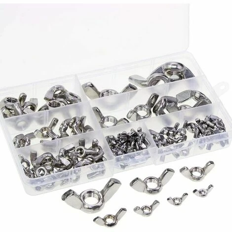 Écrous à Oreilles, 100 Pcs En Acier Inoxydable Filetage Métrique M8 Écrous à Oreilles Écrous à Oreilles M3 M4 M5 M6 M8 M10 M12 Kit D'assortiment D'écrous à Oreilles Pour Outils De Bricolage, 1 Écrous à Oreilles, 100 Pcs En Acier Inoxydable Filetage Métrique M8 Écrous à Oreilles Écrous à Oreilles M3 M4 M5 M6 M8 M10 M12 Kit D'assortiment D'écrous à Oreilles Pour Outils De Bricolage,