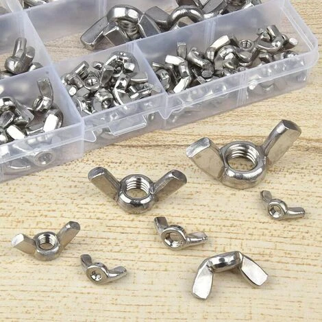 Écrous à Oreilles, 100 Pcs En Acier Inoxydable Filetage Métrique M8 Écrous à Oreilles Écrous à Oreilles M3 M4 M5 M6 M8 M10 M12 Kit D'assortiment D'écrous à Oreilles Pour Outils De Bricolage, 4 Écrous à Oreilles, 100 Pcs En Acier Inoxydable Filetage Métrique M8 Écrous à Oreilles Écrous à Oreilles M3 M4 M5 M6 M8 M10 M12 Kit D'assortiment D'écrous à Oreilles Pour Outils De Bricolage, – Image 4