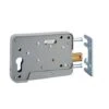THIRARD - Boitier De Serrure En Applique à Double Entrée Pour Portillon, Réversible, 150x108mm, Axe 130mm, Gris