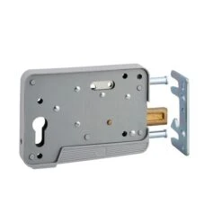 THIRARD - Boitier De Serrure En Applique à Double Entrée Pour Portillon, Réversible, 150x108mm, Axe 130mm, Gris