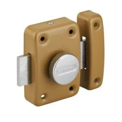 THIRARD - Verrou à Bouton Trident Pour Porte Intérieure, Acier, époxy Bronze