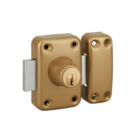 THIRARD - Verrou Simple Entrée Capital Pour Porte Intérieure, 3 Clés, Acier, époxy Or 1 THIRARD - Verrou Simple Entrée Capital Pour Porte Intérieure, 3 Clés, Acier, époxy Or