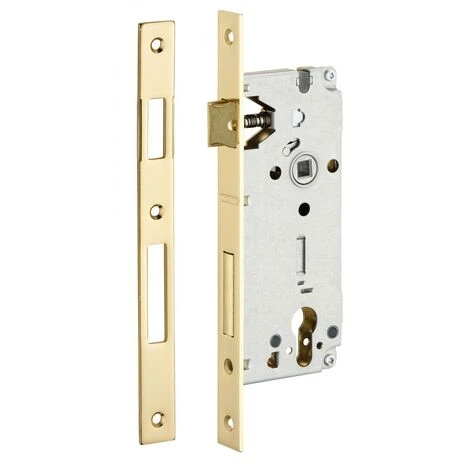 THIRARD - Boitier De Serrure Encastrable à Cylindre Pour Porte D'entrée, Axe 45mm, Bouts Carrés, Têtière Laitonnée 1 THIRARD - Boitier De Serrure Encastrable à Cylindre Pour Porte D'entrée, Axe 45mm, Bouts Carrés, Têtière Laitonnée