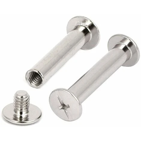 Reliure Chicago Vis, 30 Ensembles Métal Chicago Bouton Kit D'assortiment De Vis De Reliure Vis Nickel Plaqué Reliure Vis Binder Post Docking Rivets, Argent 1 Reliure Chicago Vis, 30 Ensembles Métal Chicago Bouton Kit D'assortiment De Vis De Reliure Vis Nickel Plaqué Reliure Vis Binder Post Docking Rivets, Argent