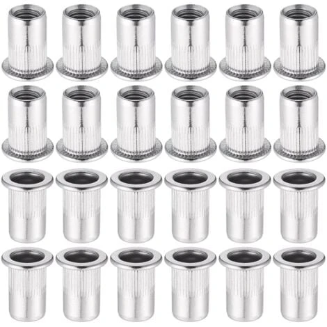 60 Pièces 304 Ecrou A Sertir M8 En Acier Inoxydable Tête Plate Ecrou Aveugle Rivet Fileté Ecrou A Rivet Pour Pince à Insert Fileté 1 60 Pièces 304 Ecrou A Sertir M8 En Acier Inoxydable Tête Plate Ecrou Aveugle Rivet Fileté Ecrou A Rivet Pour Pince à Insert Fileté