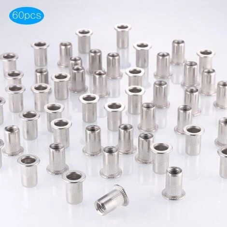 60 Pièces 304 Ecrou A Sertir M8 En Acier Inoxydable Tête Plate Ecrou Aveugle Rivet Fileté Ecrou A Rivet Pour Pince à Insert Fileté 5 60 Pièces 304 Ecrou A Sertir M8 En Acier Inoxydable Tête Plate Ecrou Aveugle Rivet Fileté Ecrou A Rivet Pour Pince à Insert Fileté – Image 5