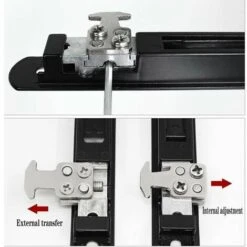 Verrou Baie Coulissante Fermeture - Serrure De Crochet De Fenêtre De Porte Mobile Moderne Simple Face De Verrouillage Pour La Maison Serrure Porte Baie Vitree Porte Coulissante Fermeture，2Pcs -Rapid Soldes Boutique 90600027 2