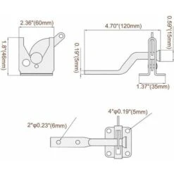 Verrou De Porte Automatique Noir, Serrure De Jardin Automatique, Verrou De Portail, Avec 6 Vis, Pour Patio/Jardin/Porte 9 Verrou De Porte Automatique Noir, Serrure De Jardin Automatique, Verrou De Portail, Avec 6 Vis, Pour Patio/Jardin/Porte -Rapid Soldes Boutique 90750106 5