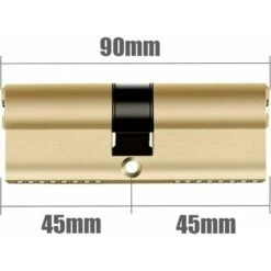 Cylindre 90mm Double Cylindre Profilé, Serrure à Cylindre 90 Mm, Serrure à Cylindre De Qualité Supérieure, Cylindre Double Profilé, Cylindre De Serrure 90 Mm Avec 8 Clés -Rapid Soldes Boutique 90750660 3