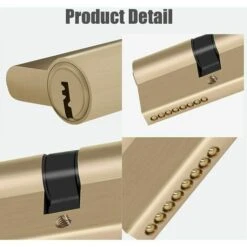 Cylindre 90mm Double Cylindre Profilé, Serrure à Cylindre 90 Mm, Serrure à Cylindre De Qualité Supérieure, Cylindre Double Profilé, Cylindre De Serrure 90 Mm Avec 8 Clés -Rapid Soldes Boutique 90750660 4