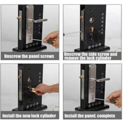 Cylindre 90mm Double Cylindre Profilé, Serrure à Cylindre 90 Mm, Serrure à Cylindre De Qualité Supérieure, Cylindre Double Profilé, Cylindre De Serrure 90 Mm Avec 8 Clés -Rapid Soldes Boutique 90750660 5