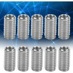 10pcs Intérieur M6 1.0 Extérieur M8 1.25 Lueur 15mm Inserts Filetés à Fente -Rapid Soldes Boutique 91407125 4