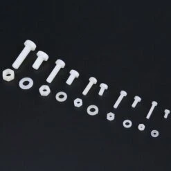 150pcs Coffret De Vis Boulons Écrous Noix Rondelles Assortiment Kit En Nylon Blanc M2 M2.5 M3 M4 M5 -Rapid Soldes Boutique 92680241 3