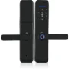 Serrure De Porte Biométrique Avec Empreinte Digitale, Serrure De Poignée De Porte électronique WiFi, Mot De Passe D'empreintes Digitales IC Card APP Clé à Distance Déverrouiller Le Levier De Porte Ava