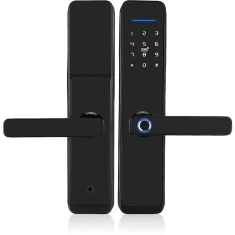 Serrure De Porte Biométrique Avec Empreinte Digitale, Serrure De Poignée De Porte électronique WiFi, Mot De Passe D'empreintes Digitales IC Card APP Clé à Distance Déverrouiller Le Levier De Porte Ava 1 Serrure De Porte Biométrique Avec Empreinte Digitale, Serrure De Poignée De Porte électronique WiFi, Mot De Passe D'empreintes Digitales IC Card APP Clé à Distance Déverrouiller Le Levier De Porte Ava