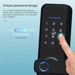 Serrure De Porte Biométrique Avec Empreinte Digitale, Serrure De Poignée De Porte électronique WiFi, Mot De Passe D'empreintes Digitales IC Card APP Clé à Distance Déverrouiller Le Levier De Porte Ava 8 Serrure De Porte Biométrique Avec Empreinte Digitale, Serrure De Poignée De Porte électronique WiFi, Mot De Passe D'empreintes Digitales IC Card APP Clé à Distance Déverrouiller Le Levier De Porte Ava -Rapid Soldes Boutique 92911298 4