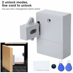 Serrure D'armoire Intelligente 125KHz, Ouverture De Carte RFID électronique Pour Bibliothèques De Sauna, Usines Et Bureaux De Garde-Robe - Sans Perceuse(Gris) 7 Serrure D'armoire Intelligente 125KHz, Ouverture De Carte RFID électronique Pour Bibliothèques De Sauna, Usines Et Bureaux De Garde-Robe - Sans Perceuse(Gris) -Rapid Soldes Boutique 95085035 4