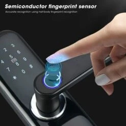 Serrure De Porte Intelligente à Clavier Serrure électronique Avec Poignée à Empreinte Digitale Serrure De Porte à Pêne Dormant Pour Bureau à Domicile Appartement Hôtel 6 Serrure De Porte Intelligente à Clavier Serrure électronique Avec Poignée à Empreinte Digitale Serrure De Porte à Pêne Dormant Pour Bureau à Domicile Appartement Hôtel -Rapid Soldes Boutique 95085594 3