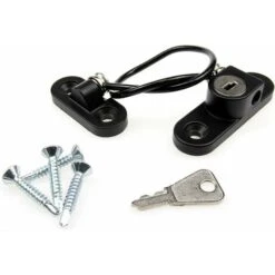 Verrou De Sécurité Enfant Noir, Serrure De Sécurité Pour Porte, Fenêtre, Tiroir, Placard, Réfrigérateur, Limiteur De Porte, Limiteur D'ouverture, Antivol Avec Vis Et Clés -Rapid Soldes Boutique 95205332 5