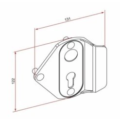 Poignée Réversible Pour Serrure De Garage à Demi-cylindre, Bouton Poussoir Et Tirage. BQ064604 -Rapid Soldes Boutique 95409541 2