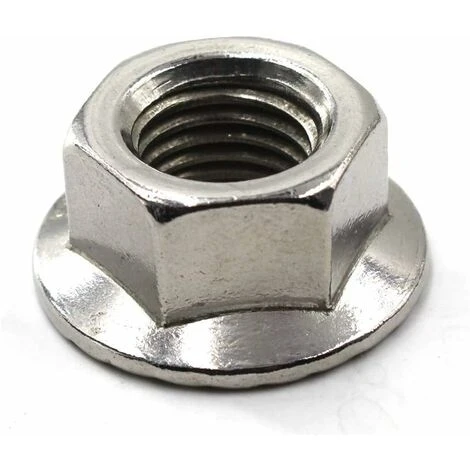 M8 Écrous De Blocage Hexagonaux à écrou à Collerette Acier Inoxydable (paquet De 50) - MODOU 3 M8 Écrous De Blocage Hexagonaux à écrou à Collerette Acier Inoxydable (paquet De 50) - MODOU – Image 3