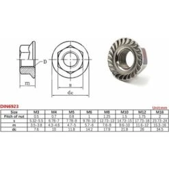 M8 Écrous De Blocage Hexagonaux à écrou à Collerette Acier Inoxydable (paquet De 50) - MODOU 9 M8 Écrous De Blocage Hexagonaux à écrou à Collerette Acier Inoxydable (paquet De 50) - MODOU -Rapid Soldes Boutique 95442663 5