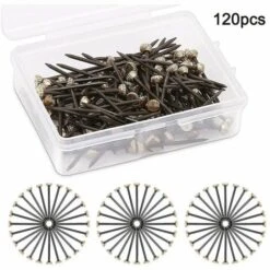 120 Pièces Clous épingles à Tête En Laiton Crochets Durcis Cintre épingles Murales 25mm