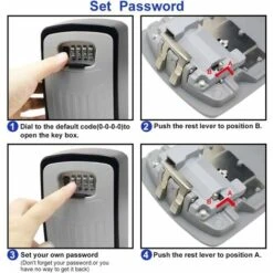 Boite à Clé Sécurisée, Supérieur Grand Clés Boîte, Coffre à Clé Avec Code Numérique à 4 Chiffres, Boite A Clef Mural Sécurisé Pour Intérieur Extérieur Maison Bureau Garage École Gymnase -Rapid Soldes Boutique 95971520 3