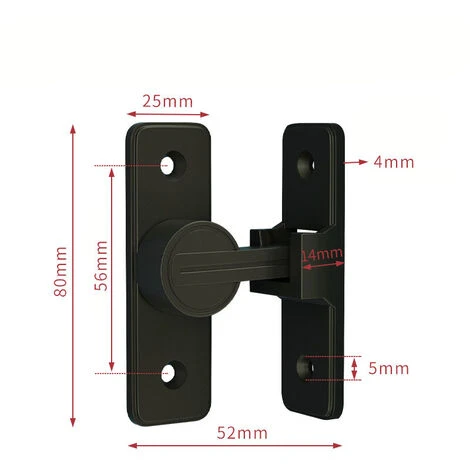 Verrouillage Sans Pêne Phosphorescent - Noir, 1 Jeu 2 Verrouillage Sans Pêne Phosphorescent - Noir, 1 Jeu – Image 2