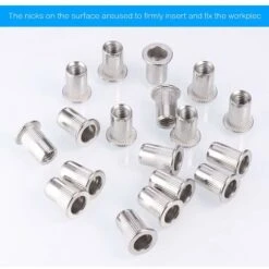 60 PCS M5/6/8 Acier Inoxydable 304 Rivet Écrou,Écrous à Sertir Rivet Écrou à Tête Plate Nutsert En Acier Écrou Outil Plat Tête Filetée Rivet Nutsert Ecrous De Rivet Insert Filetage Métrique H13 9 60 PCS M5/6/8 Acier Inoxydable 304 Rivet Écrou,Écrous à Sertir Rivet Écrou à Tête Plate Nutsert En Acier Écrou Outil Plat Tête Filetée Rivet Nutsert Ecrous De Rivet Insert Filetage Métrique H13 -Rapid Soldes Boutique 96462612 5