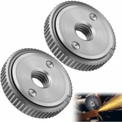 2 Pièces L'éCrou De Serrage Rapide Convient à Toutes Les Meuleuses Angulaires Avec Filetagem 14,Meuleuse D'Angle Angulaires Accessoires Disque A Tronconner Le Bois