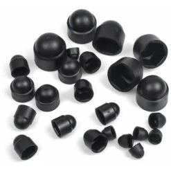 Cache Boulons Capuchon à Vis, Ecrou Protection Hexagonal, Plastique Boulons Capuchon, Écrou De Boulon à Dôme Noir Avec Boîte De Rangement(145PCS) -Rapid Soldes Boutique 97447220 4