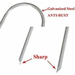 Flèches De Vent De Trampoline Ancres De Sol De Sécurité À Extrémités Pointues De Type U Robustes En Acier Galvanisé Pour Tentes De Camping -Rapid Soldes Boutique 97554050 4
