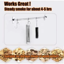 Tube De Fumée Pour Gril à Granulés Tube De Fumage Au Fromage Tube De Fumage à Froid En Acier Inoxydable Pour Granulés Fonctionne Avec Tous Les Grils à Charbon De Bois Ou Fumoirs électriques -Rapid Soldes Boutique 97641912 5