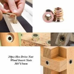 Pack De 20 Pièces M8 Écrou Hexagonal Fileté En Alliage De Zinc, Écrous D'Insert En Alliage De Zinc Assortiment (M817mm) -Rapid Soldes Boutique 99373592 3