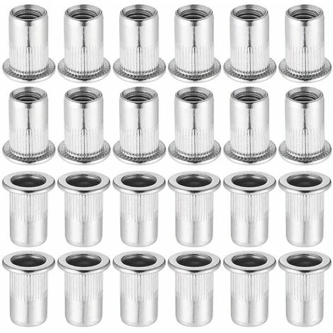 60 Pièces 304 Ecrou A Sertir M8 En Acier Inoxydable Tête Plate Ecrou Aveugle Rivet Fileté Ecrou A Rivet Pour Pince à Insert Fileté 1 60 Pièces 304 Ecrou A Sertir M8 En Acier Inoxydable Tête Plate Ecrou Aveugle Rivet Fileté Ecrou A Rivet Pour Pince à Insert Fileté